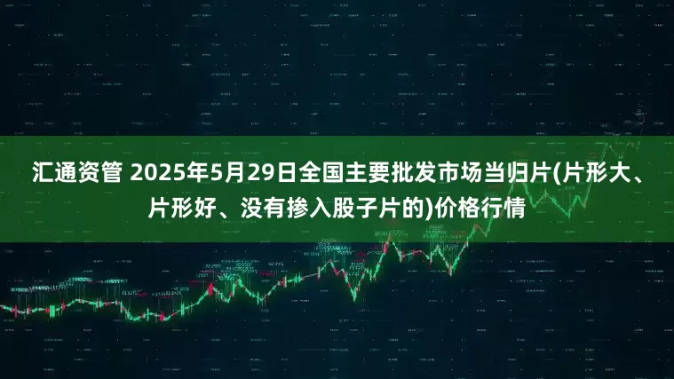 汇通资管 2025年5月29日全国主要批发市场当归片(片形大、片形好、没有掺入股子片的)价格行情